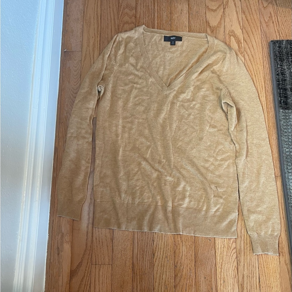 Size medium mustard colored v-neck sweater